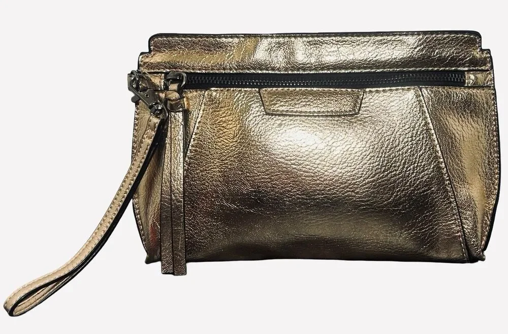 Express Metallic Gold Clutch/Wristlet